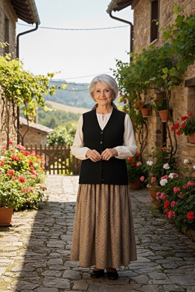 DAFFODIL Home Fabrics Women's V-Neck Sleeveless Mother Vest with Pockets (Pil...