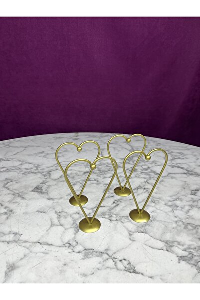 Home Hediyelik 4’lü Set Metal Kalp | Metal Biblo Seti | Hediyelik Kalp