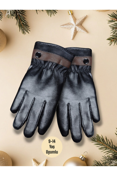 Algitsin O L A Girl's Leather Gloves 9-14 Years Water and Cold Resistant