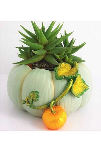 morlalem m 13,5cm Yavrulu Büyük Kabak Saksı Silikon Kalıp K-546, Polyester Çi...