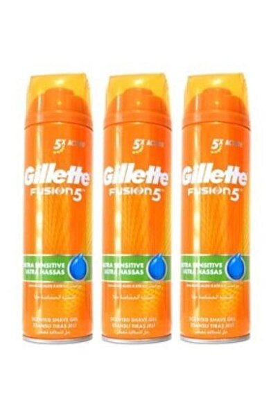 Gillette Fusıon 5 Ultra Hassas Tıraş Jeli 3 X 200 Ml