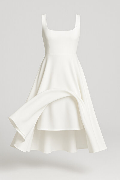 OLEAOFFICIAL Kolsuz Astarlı Uzun Elbise