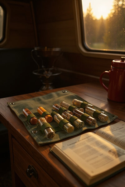 mykhediyevesanatatölyesi Çantalı Kamp Baharatlık Seti Kamp Malzemeleri Su Geçirmez Çadır Karavan