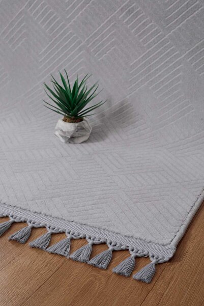 Valery Home Aden Rölyef Gri Pon Pon