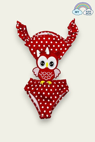 My Kids Wear Çizgi Film Maskotlu Kız Deniz Mayosu