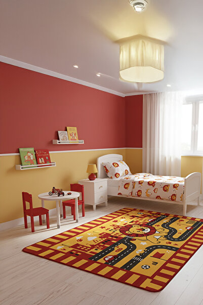 YTR HOME Dijital Baskı Yıkanabilir Kaymaz Taban Dekoratif Leke Tutmaz Kolay T...