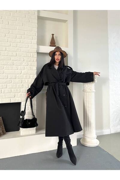 ZF BUTİK Жіночий поясний ремінь Деталь Довгий тренч