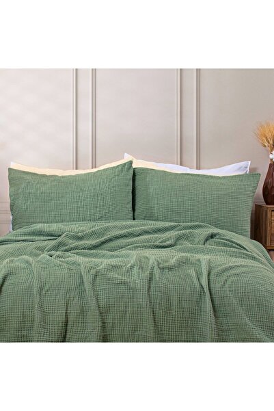 Püskül Tekstil Luxury Muslin Pillowcase 2 Pieces - 100% Cotton 4-Layer High Quality Muslin Pillowcase Set