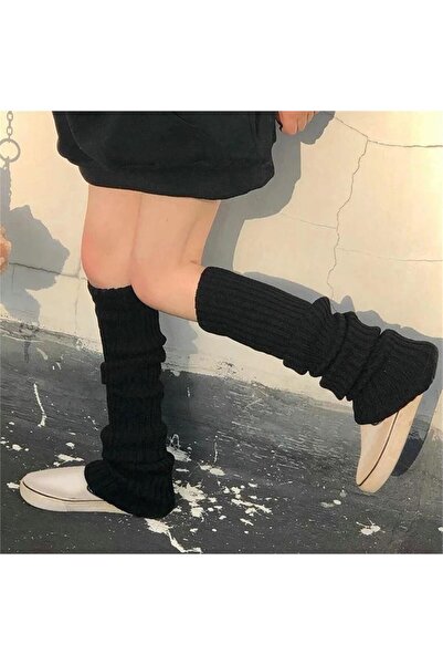 Köstebek Рівні чорні зимові товсті гетри