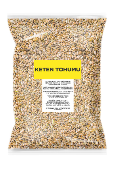 BY ORGANİK Keten Tohumu Tane 500 GR ( Elenmiş )