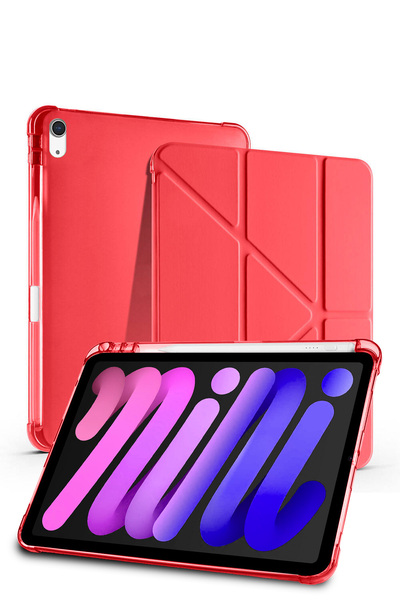 Nezih Case Apple Ipad Mini 6 / Ipad Mini 7 Uyumlu Uyku Modlu Kalem Bölmeli Pu...