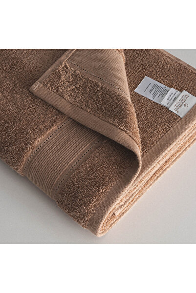 Ecocotton Lida Bath Towel 100% Organic Cotton Hole Work Terra 80X150 cm