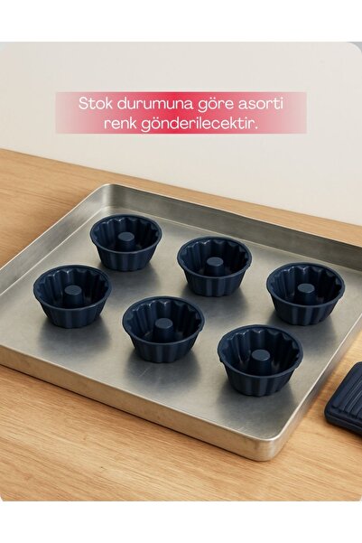 Okyanus Home قالب كب كيك سيليكون مكون من 6 قطع