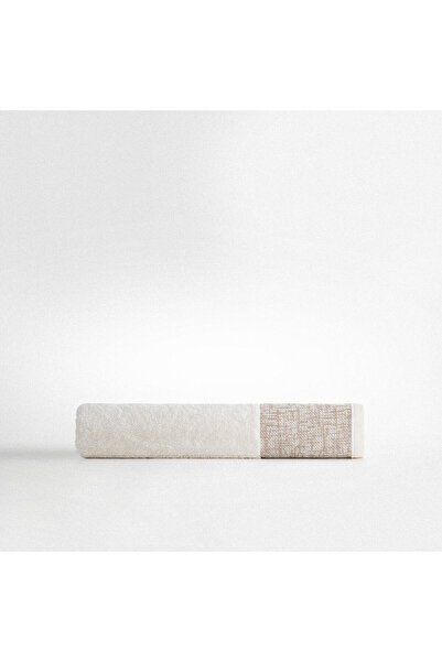 Ecocotton Liva El Рушник для обличчя Чоловічий 100% органічна бавовна з вишивкою Крем 50x90 см