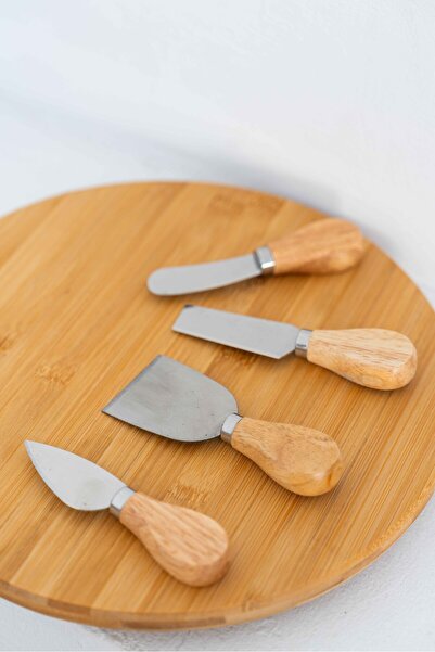 KaiHome Bambu Saplı 4lü Peynir Bıçağı Seti