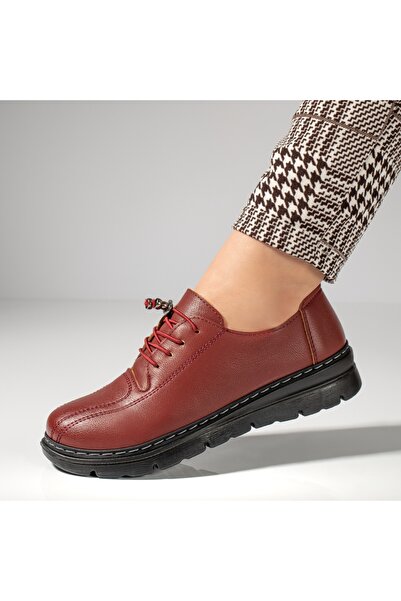 BMoD Women's red casual shoes with elastic laces MOD12982