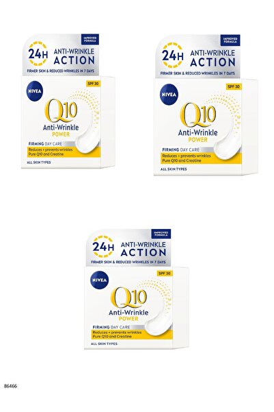 NIVEA 86466 Q10 POWER KIRIŞIK KARŞITI GÜNDÜZ KREMİ SPF30 50ML 3 ADET