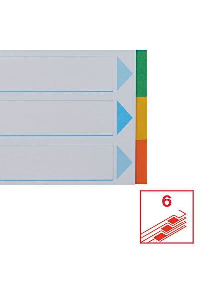 Esselte A4 recycled and cardboard dividers 6 keys multicolor