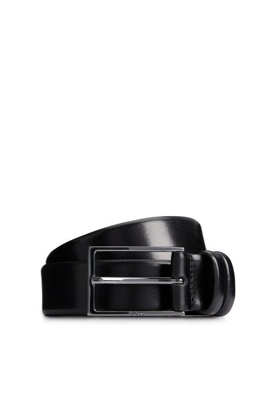 BOSS Gunmetal donanımlı bitkisel tabaklanmış deri kemer