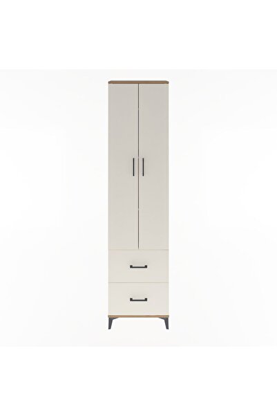 Dienni Arges Dolap 4 Raflı 2 Çekmeceli 2 Kapaklı 60x30x243 Çam-Aytaşı