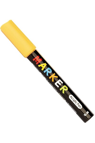 M&G Online Acrylic paint marker, round tip, 2mm, yellow, M&G