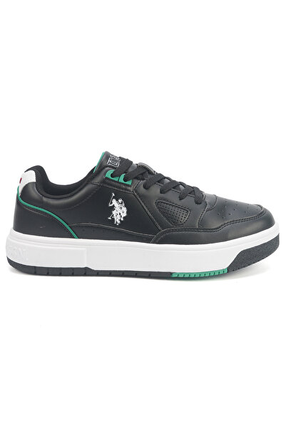 U.S. Polo Assn. حذاء رياضي رجالي كلاسيكي أسود منخفض الرقبة، حذاء كاجوال خفيف ...