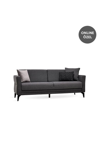 Enza Home Forte Plus 3'lü Yataklı Koltuk - Gri