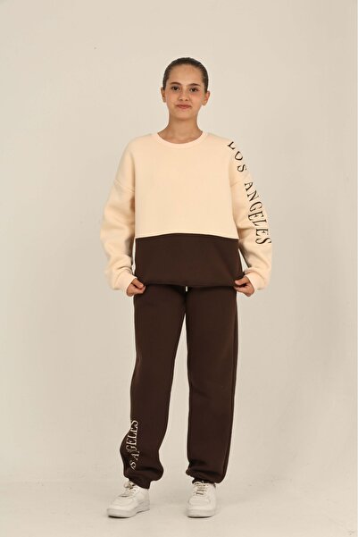 Toontoy Girl's Los Angeles Printed Tracksuit Set