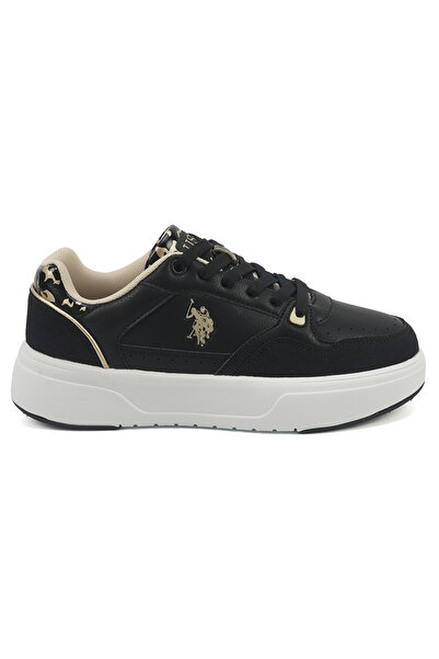 U.S. Polo Assn. Women's Black Sneakers - Bold Rugged Style with Durable Sole ...