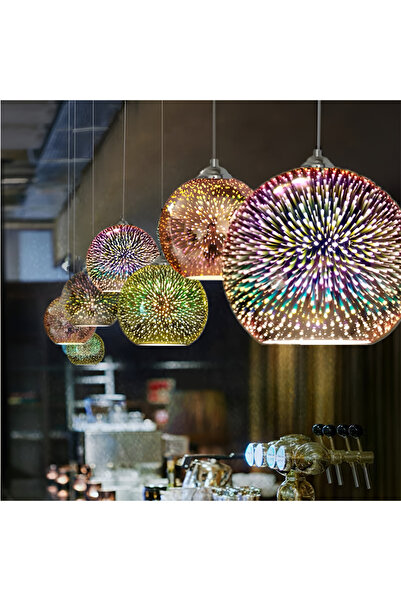 ALC-Shop Hanging Chandelier LM610/150, 1XE27, Adjustable Height, Glass and Metal