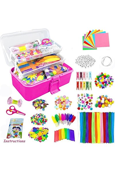 Velora World صندوق أشغال يدوية للأطفال - مجموعة أدوات فنية لمرحلة ما قبل المد...