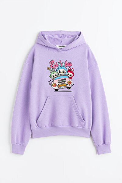 Let's Wear Labubu Car Printed Premium 3Rd Edition for Children. Yarn Compact Sweatshirt