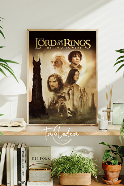 tablodea Poster înrămat cu Domnul Inelelor, pictură murală cu afișul filmului...
