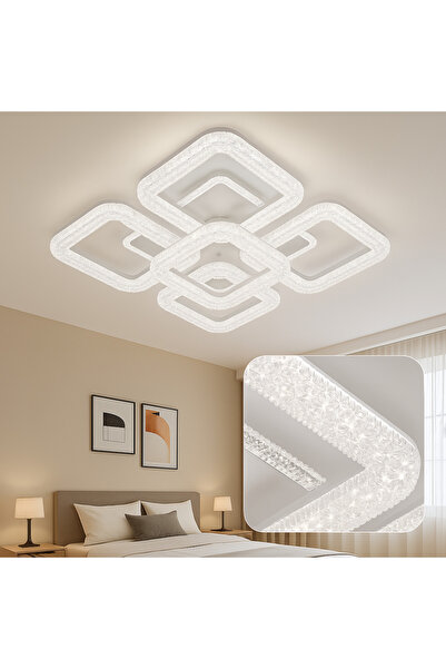 ALC-Shop Lustra LED Astrid cu Telecomanda, 114W, Dimabil, Alb