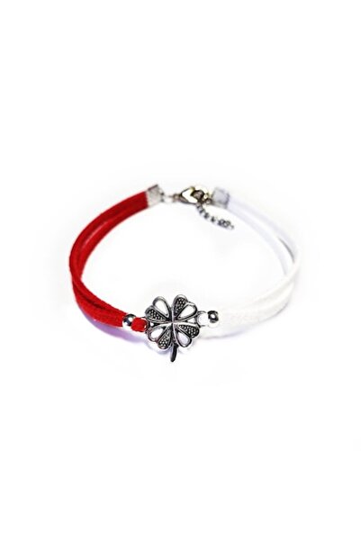 Wild Bracelets Martisor Bratara Trifoi cu patru foi stilizat, din piele intoarsa lucrata manual