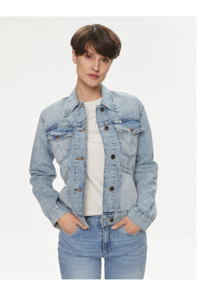 WRANGLER Γυναικείο τζιν μπουφάν 112350342 Μπλε