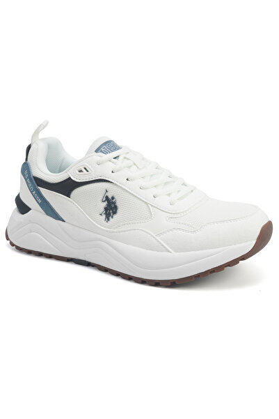 U.S. Polo Assn. Men's White Low-Top Sneakers - Lightweight Timeless Lace-Up Style