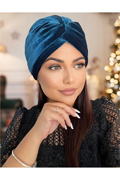 Confortino Turban dama catifea lux Monalisa cu Captuseala Calduroasa, Marime Universala - Fabricat in Romania