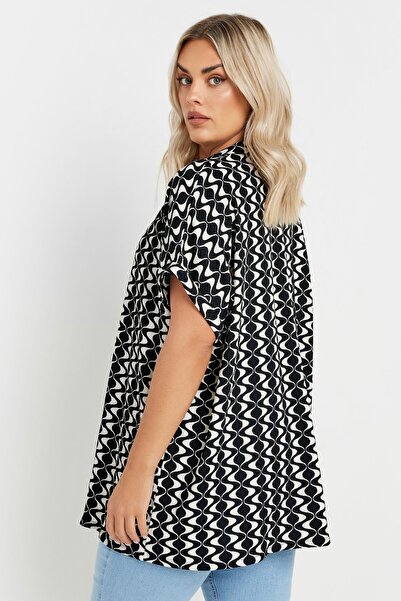 Stil Diva Plus Size Short Sleeve Printed Shirt 303962