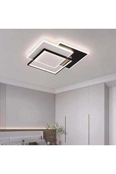 Alessandro DESIGN Lustra LED cu telecomanda CHIARA 102W, 3 Patrate, lumina Re...