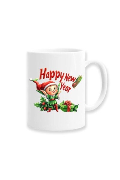 OEM Cană personalizată cu mesaj: La mulți ani, Betaprint, 330ml, albă, ceramică