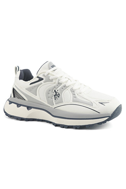 U.S. Polo Assn. Men's White Sneakers with Bold Side Logo – Sporty Design for Effortless Everyday Styling