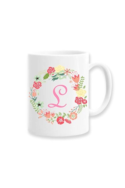 OEM Cană personalizată pentru femei cu inițiala numelui, Betaprint, albă, 330...