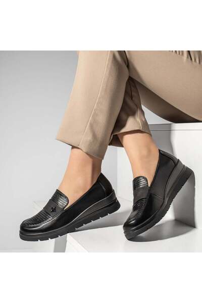 Modlet.ro Pantofi sport negri cu platformă pentru femei MOD13006