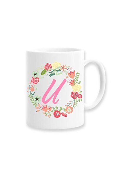 OEM Cană personalizată pentru femei cu inițiala numelui, Betaprint, albă, 330...