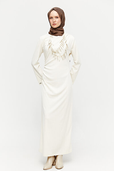 Setrms Çıkarılabilir Kolyeli Drapeli Elbise