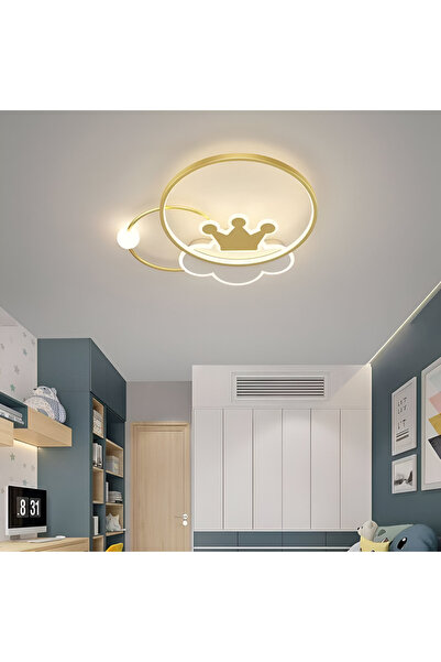 ALC-Shop Πολυέλαιος Rafael LED με τηλεχειριστήριο, 57W, με ρύθμιση φωτεινότητας, 3000K/4000K/6000K, Χρυσός