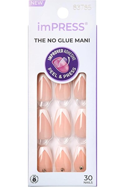 Kiss Press-On Nails – “So French” (Medium), 30-Piece Set with File, Prep Pad ...