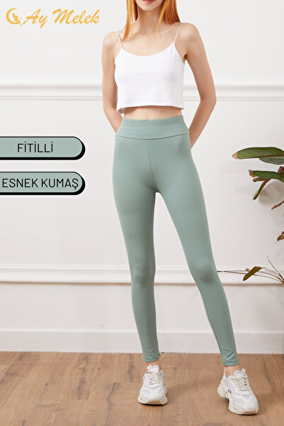 AYMELEK Women's Leggings High Waist Tummy Control No Show Seasonal Ribbed Leggings