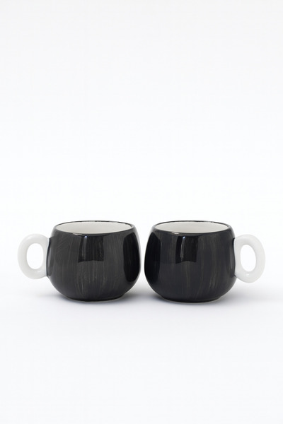 Hausette طقم قهوة تركية سيراميك مكون من قطعتين، كوب، فنجان قهوة تركي، فنجان، كوب